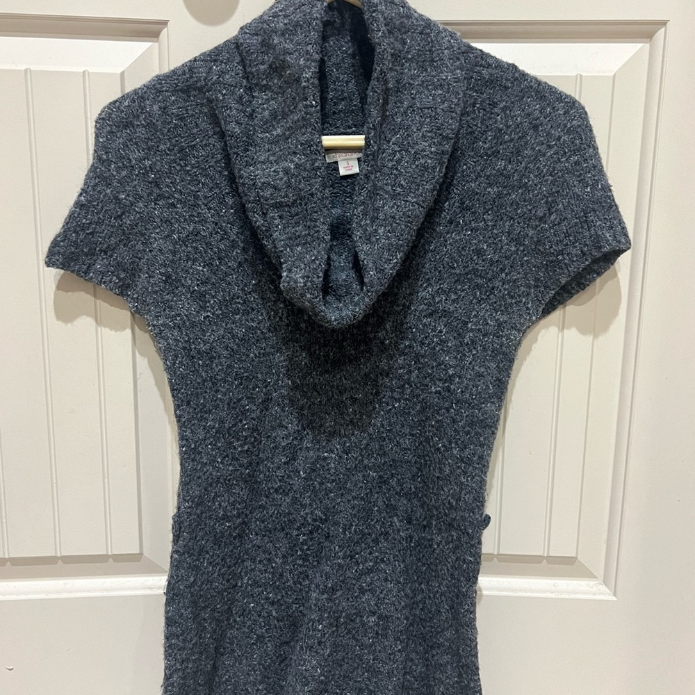 Cozy Charcoal Sweater with Cowl Neck